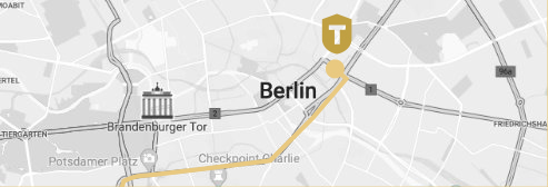 Ansicht einer Anfahrts-Karte zum TresorHaus